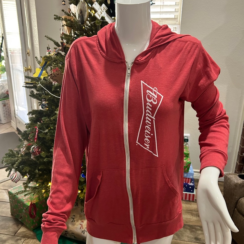 Budweiser Red Women's Zip-Up Hoodie